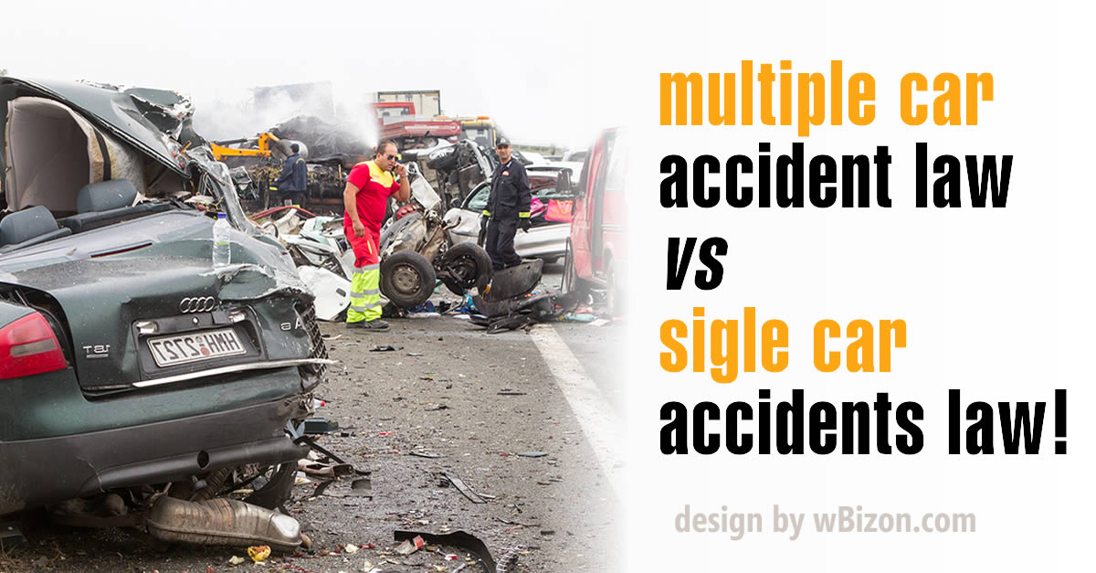 multiple vs single car accident law 